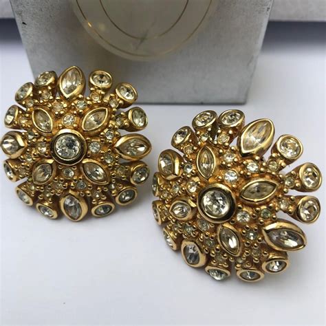 dior earting|vintage dior earrings.